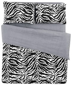 Czarno-biała bawełniana pościel dwuosobowa z prześcieradłem 200x220 cm – Mila Home