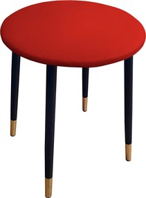 Taboret TRIX stelaż metalowy STOŁEK LOFT : Kolor nogi - Czarno-złota stożek, Kolor tkaniny - EKO-SKÓRA - 15D, Typ tkaniny - Eko-skóra