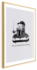 Plakat Smoking 29,7x42 cm z ramą złotą z marginesem ARTGEIST B