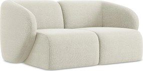 Modułowa sofa 2-osobowa - z tkaniny bouclé - piaskowy - LANI