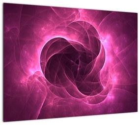 Obraz nowoczesnej różowej abstrakcji (70x50 cm)
