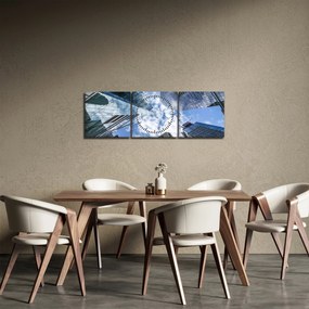 Obraz drapaczy chmur (z zegarem) (90x30 cm)