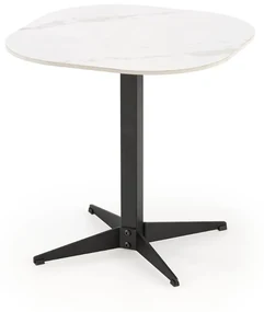 Ława BORNA S 50x50 biały marmur/czarna HALMAR