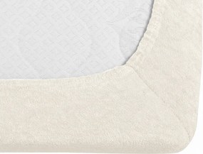 PrzytulneMieszkanie.pl Frotte prześcieradło EXCLUSIVE jasnokremowe 180 x 200 cm