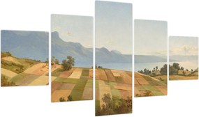 Obraz - Alexandre Calame, Swiss Landscape, reprodukcje (125x70 cm)