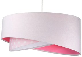 Różowa lampa wisząca welurowa - EXX01 Jubrix