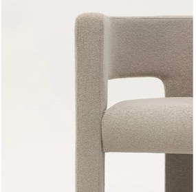 Ciemnobeżowy designerski fotel ALPAH E
