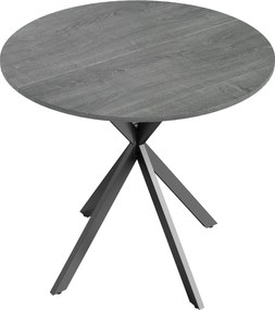 HOMCOM Okrągły stół kuchenny, 80 cm, kompaktowy blat, płyta wiórowa, metal, szary | Aosom PL