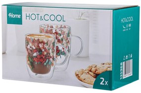 4Home Szklanka termiczna Bloom Hot&Cool 400 ml, 2 szt.