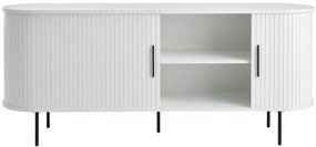 Biała komoda z drzwiami przesuwnymi 180x76x45 cm Nola – Unique Furniture