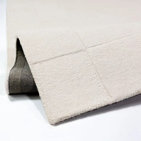 Wełniany dywan tkany ręcznie w kolorze kości słoniowej 160x230 cm Checkerboard – Flair Rugs