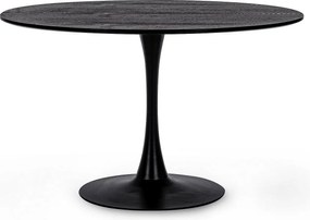Okrągły czarny stół 120×75 cm - BLOOM