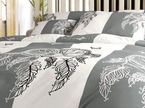 PrzytulneMieszkanie.pl PrzytulneMieszkanie.pl Bawełniana pościel TIRSO POLY szaro-biała Rozmiar pościeli: 2 szt 70 x 90 cm | 200 x 220 cm