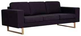 Elegancka trzyosobowa sofa Williams 3X - czarna