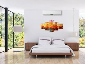 Obraz - Golden Gate, San Francisco, Kalifornia (125x70 cm)