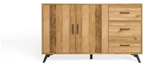 Niska komoda w dekorze dębu 136x81 cm Nordic – Marckeric