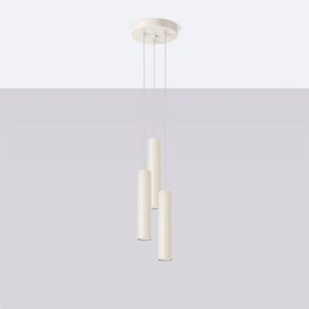 Lampa wisząca LAGOS 3P beżowa SOLLUX  LIGHTING