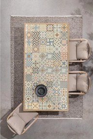 Metalowe krzesło ogrodowe w naturalnym kolorze Kalimera – Bizzotto