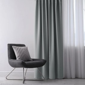 Szara zasłona zaciemniająca 140x270 cm Eyelets – Restilo