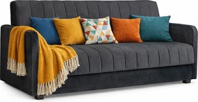 Popielata sofa rozkładana Z5-C40