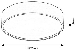 Rabalux 75012 oświetlenie sufitowe LED Larcia, 19 W, srebrny