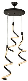 Czarna metalowa lampa wisząca LED ø 30 cm Hilton – Squid Lighting