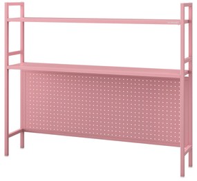 Metalowa nadstawka na biurko WENDY, 1150 x 980 x 220 mm, różowa
