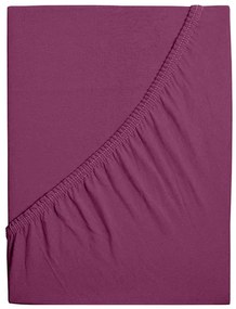 PrzytulneMieszkanie.pl Jersey prześcieradło do dziecięcego łóżeczka EXCLUSIVE 70x140 cm bordowe