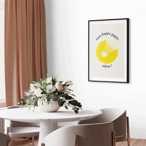Plakat Lotka do badmintona 60x90 cm z ramą czarną z marginesem ARTGEIST B