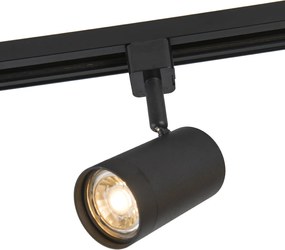 System szynowy 1-fazowy z 6 regulowanymi czarnymi reflektorami - Magnax Jeana