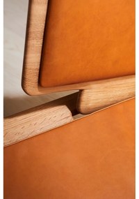 Koniakowo-naturalna skórzana ławka Elba – Hammel Furniture