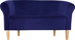 Sofa Milo tkanina Welur wygodna sofa tapicerowana do salonu i poczekalni : Kolor nogi - Drewno, Kolor tkaniny - VELVET - MG16, Typ tkaniny - Velvet, Wysokość nogi - 20 cm