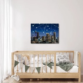 Obraz - Wielkie miasto nocą (70x50 cm)
