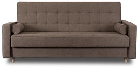 Sofa z Funkcją Spania MALTA Wersalka Rozkładana Dwuosobowa Brązowa Nowoczesna do Salonu