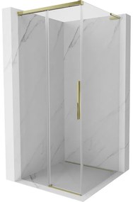 Mexen Rox L kabina prysznicowa rozsuwana 120 x 120 cm, transparent, złota - 8C2L-120-120-50-00