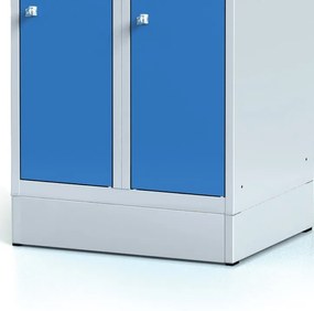 Alfa 3 Szafka skrytkowa S6 na cokole, 6 schowków, 1920 x 600 x 500 mm, zamek obrotowy, drzwi szare