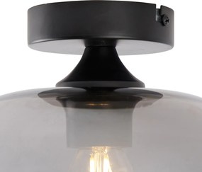 Inteligentna lampa sufitowa czarna z przydymionym szkłem, w tym WiFi P45 - Busa