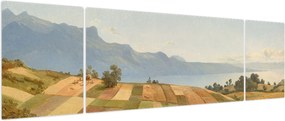 Obraz - Alexandre Calame, Swiss Landscape, reprodukcje (170x50 cm)