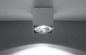 Biały kwadratowy plafon LED - EX656 Weryl 5X