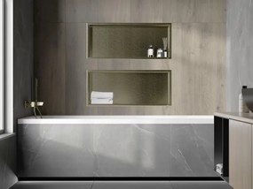 Mexen X-Wall-R półka wnękowa z kołnierzem 75 x 30 cm, złota szczotkowana - 1950753010