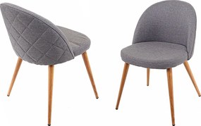 Krzesło do jadalni MCW-D53 (zestaw 2 sztuk), ciemnoszary