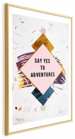 Plakat Say yes 60x90 cm z ramą złotą z marginesem ARTGEIST B