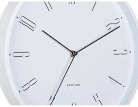 Karlsson 5988WH designerski zegar ścienny biały,średnica 30 cm
