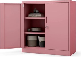 Szafka biurowa Fresh Style Beata 90x40x93 cm pudrowy róż