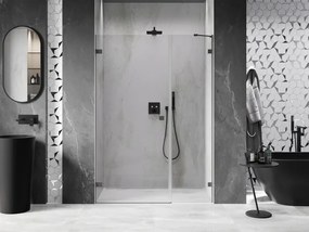Mexen Lunar-B drzwi prysznicowe uchylne lewe 140 cm, transparent, gun metal - 832S-140-050-95-00-L
