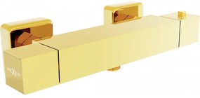 Mexen Cube termostatyczna bateria prysznicowa, złota - 77200-50