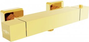 Mexen Cube termostatyczna bateria prysznicowa, złota - 77200-50