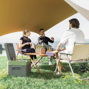 Outsunny 16,3L Lodówka Kompressorowa Elektryczna z Funkcją ECO Szary+Zielony