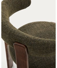 Krzesło z litego drewna jesionowego w kolorze khaki i brązowym Granite – Kave Home