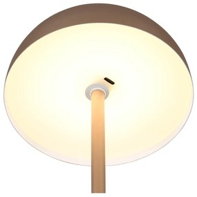 Lampa stołowa LED w kolorze brązu z metalowym kloszem (wysokość 21 cm) Munoz – Trio